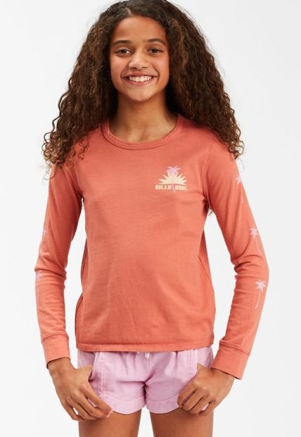 Polera M/L Niña Way Out West G Tees Coral Billabong