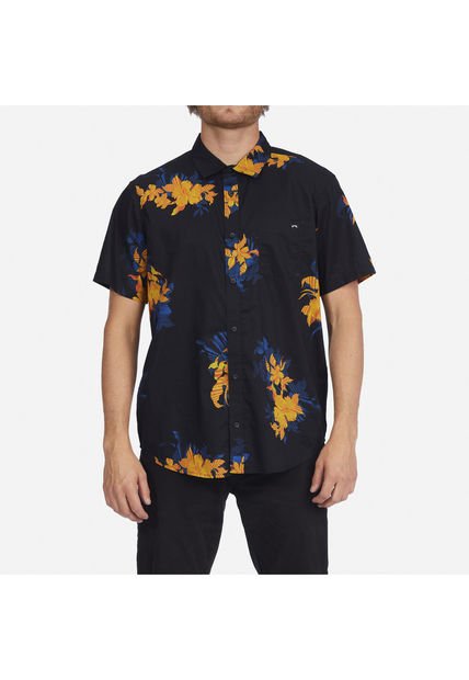 Camisa M/C Sundays Floral M Wvt Negro Hombre Billabong