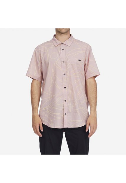 Camisa M/C Sundays Floral M Wvt Rosado Hombre Billabong