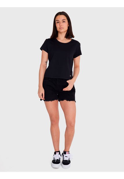 Polera Mujer Essential Crop Negra Billabong