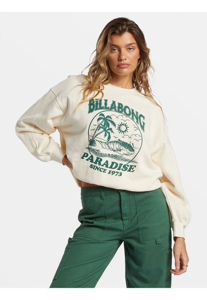 Polerón Mujer Fresh Take Crew Blanco Billabong