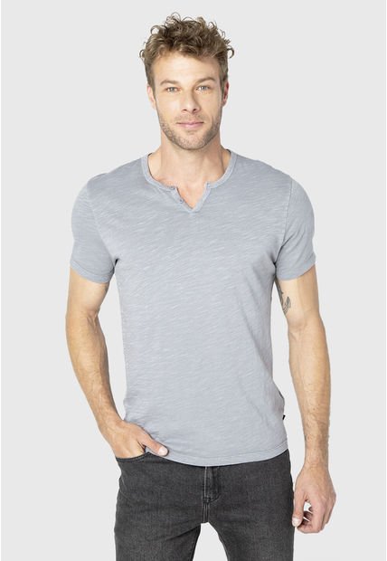 Polera Henley Grey Black Bubba