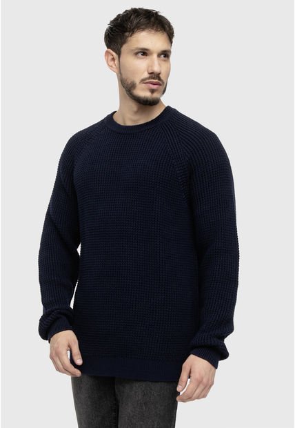 Sweater Knitted Navy Blue  Black Bubba