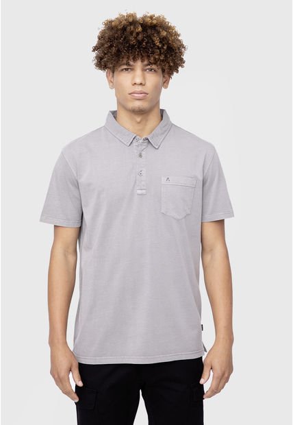 Polo Tee Organic Cotton Grey  Black Bubba