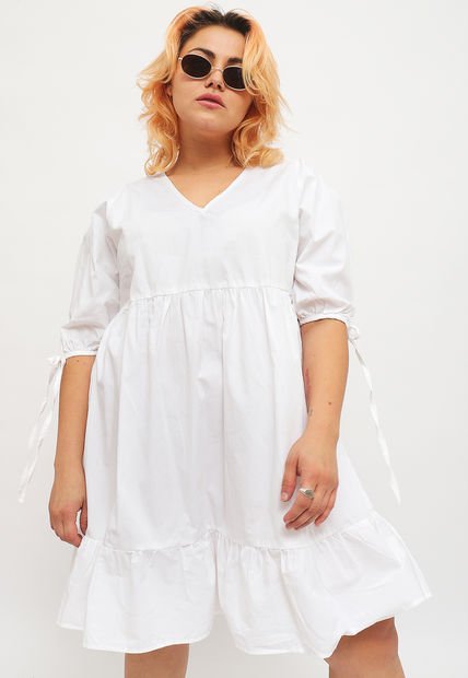 Vestido Brave Soul Plus Size Blanco - Calce Holgado - Compra Ahora | Dafiti  Chile