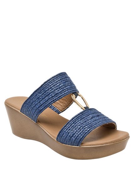 Sandalia Casual Mujer Azul Bruno Rossi