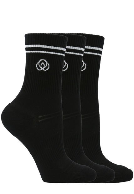 Pack 3 Calcetines Mujer Half Cut Eva Negro Bsoul