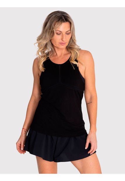 Polera Deportiva Mujer Vest Irene Negra Bsoul