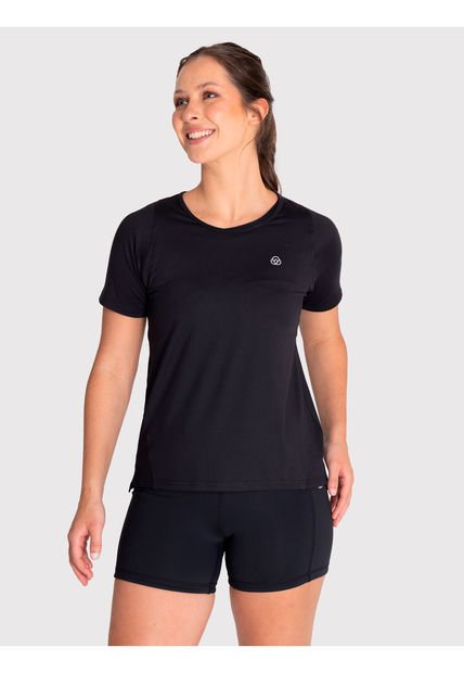 Polera Deportiva Mujer Lisa Negra Bsoul