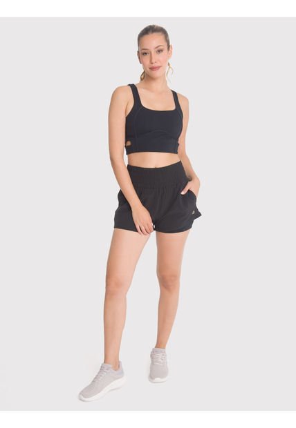 Short Con Calza Mujer 2 En 1 Active Negro Bsoul