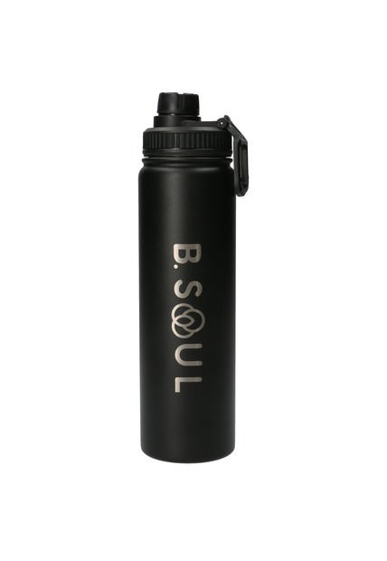 Botella De Agua 700 Ml Negro Unisex Bsoul