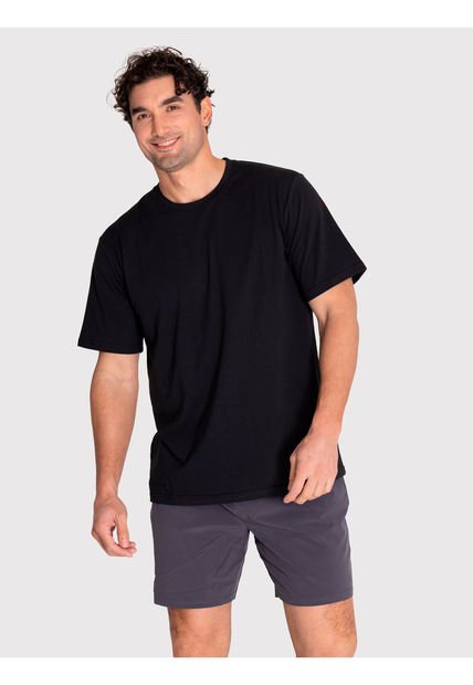 Polera Deportiva Hombre Printed T-Shirt Negro Bsoul