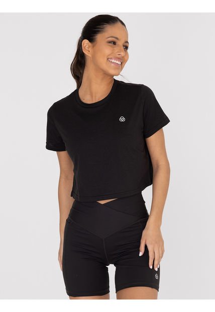 Polera Deportiva Mujer Basic Zia Negra Bsoul