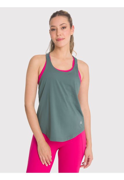 Polera Deportiva Mujer Training Tank Verde Bsoul