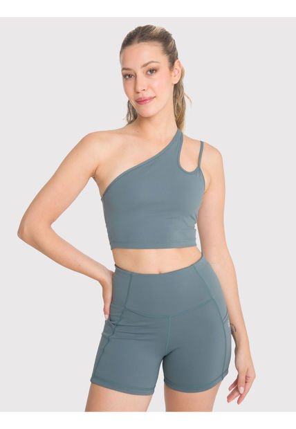 Peto Asimétrico Mujer One Shoulder Verde Bsoul