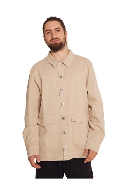 Camisa Manga Larga Hombre Beige Burton