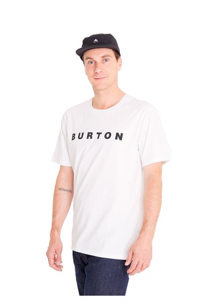 Polera Manga Corta Hombre Short Sl Blanco Burton