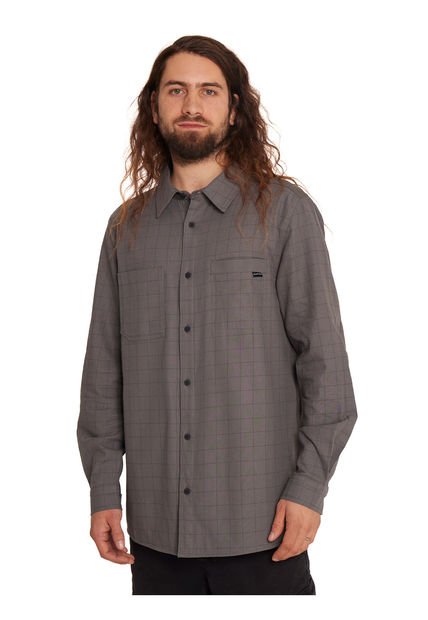 Camisa Manga Larga Hombre Gris Burton