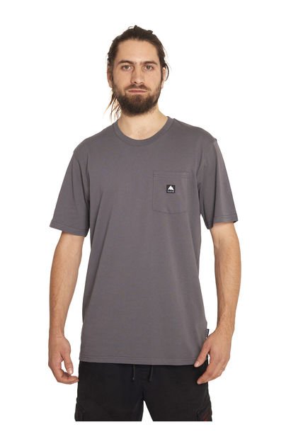 Polera Manga Corta Hombre Gris Burton