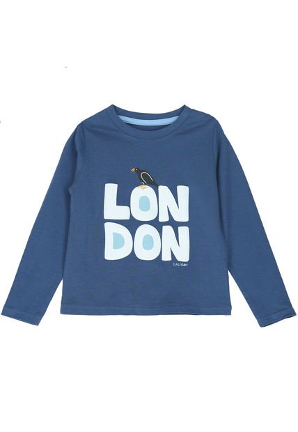 Polera Niño London Azul Calpany