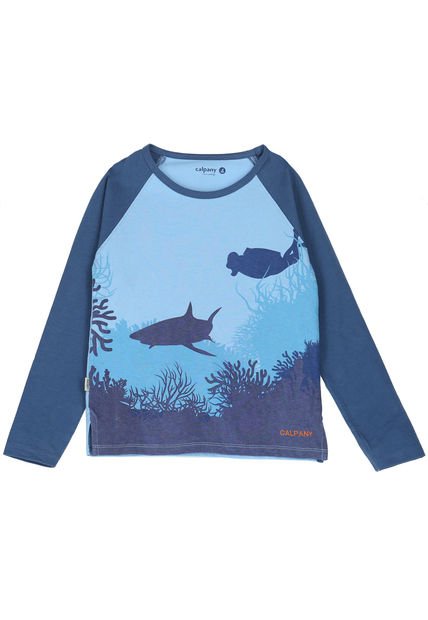 Polera Niño Diving Azul Calpany