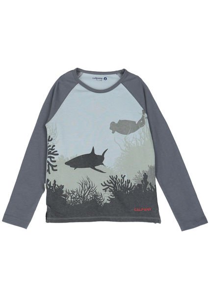 Polera Niño Diving Gris Calpany