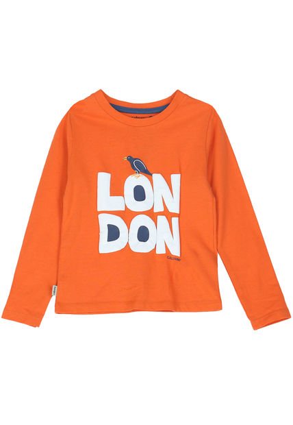 Polera Niño London Naranja Calpany