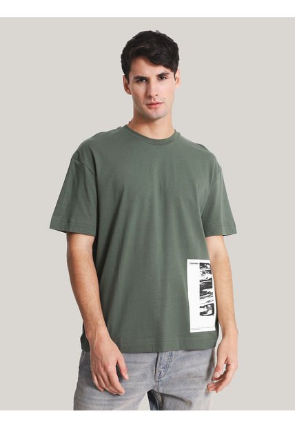 Polera Horizon Print Verde Calvin Klein