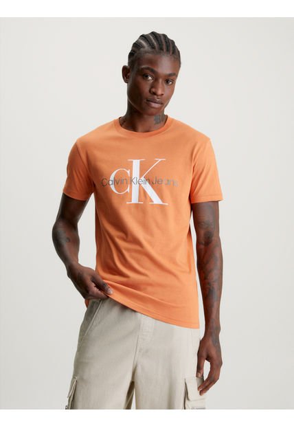 Polera Seasonal Monologo Naranja Calvin Klein