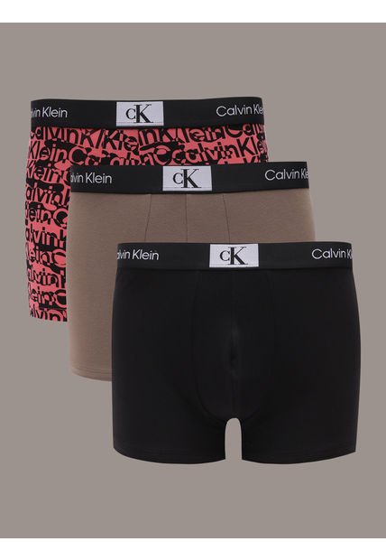 Pack 3 Bóxers Low Rise Trunk CK96 Multicolor Calvin Klein