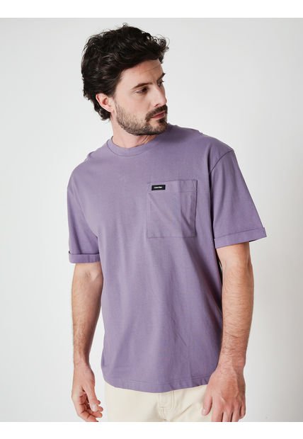 Polera Comfort Pocket  Morado Calvin Klein