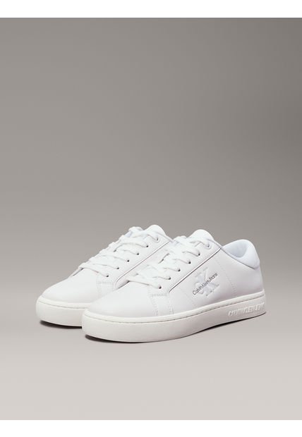 Zapatilla De Cuero Classic Cupsole Blanco Calvin Klein