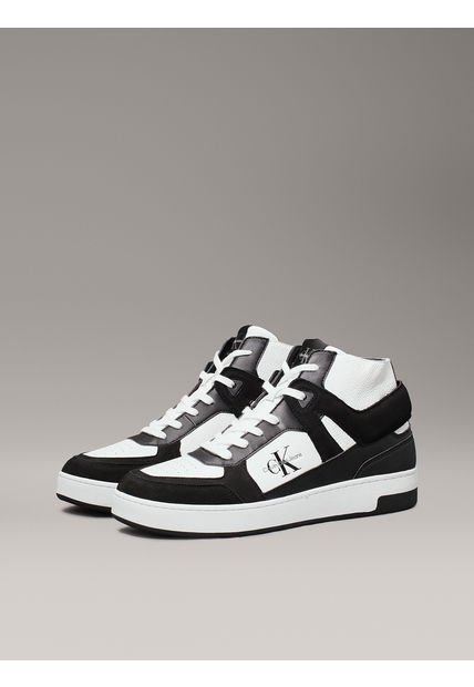 Zapatilla De Cuero Basket Cup Mid Multicolor Calvin Klein