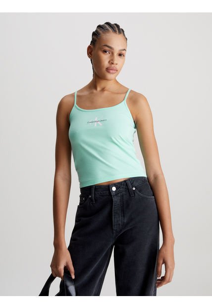 Polera Monologo Strappy Verde Calvin Klein