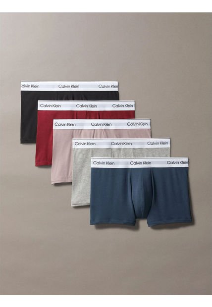 Pack 5 Bóxer Trunk Modern Cotton Holiday Multicolor Calvin Klein