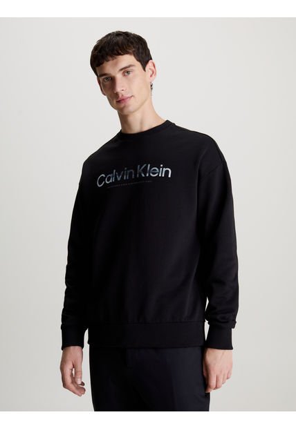 Polerón Diffused Logo Negro Calvin Klein