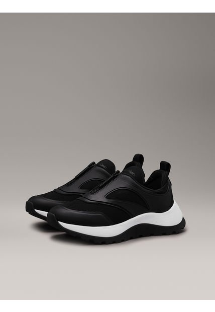 Zapatilla Runner Slip On W/Zip Mix M Negro Calvin Klein