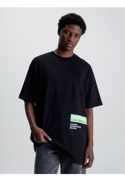 Polera Hyper Real Tape Negro Calvin Klein