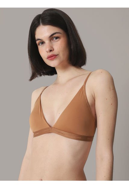 Bralette Triángulo Body Natural Café Calvin Klein