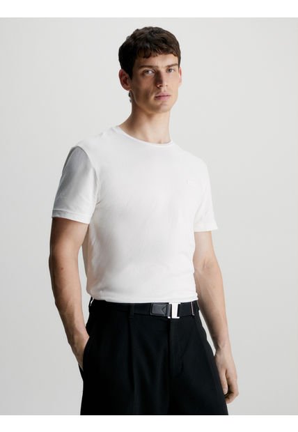 Polera Smooth Cotton Blanco Calvin Klein