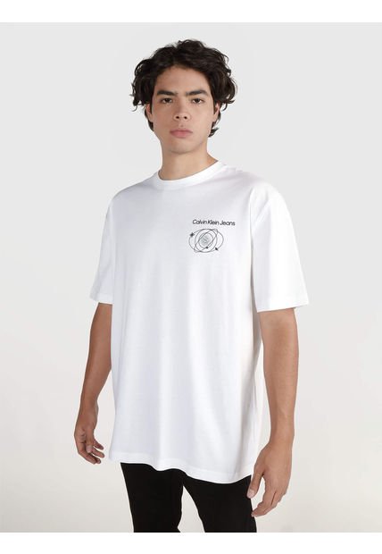 Polera Future Fade Slogan Blanco Calvin Klein