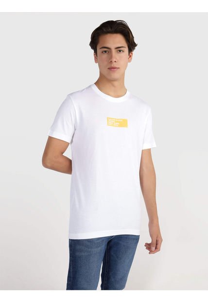 Polera Small Center Box Blanco Calvin Klein