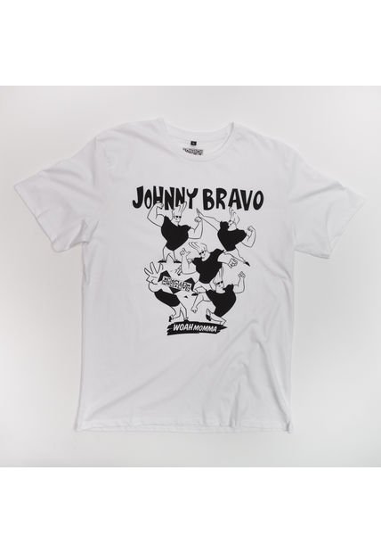 Polera Hombre YOU Jonny Bravo Blanco Cartoon Network