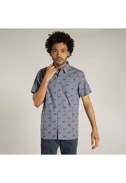 Camisa M/C Hombre Foundation S/S Ao Sh Azul CAT