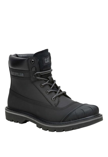 Botin Cuero Hombre Colorado Galosh Negro CAT