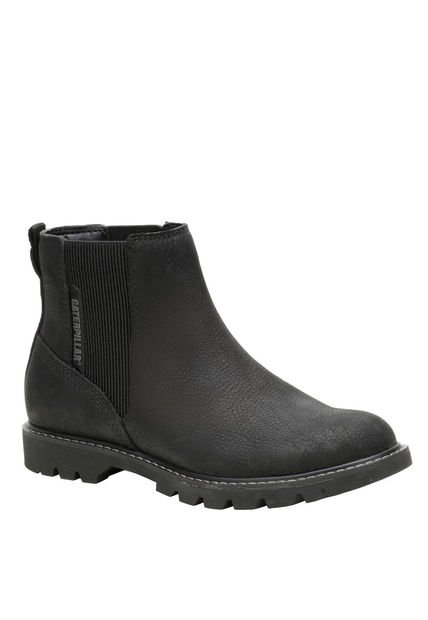 Botin Cuero Mujer Colorado Chelsea Negro CAT