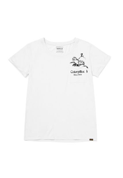 Polera Manga Corta Mujer Novelty Pocket1 Blanco CAT