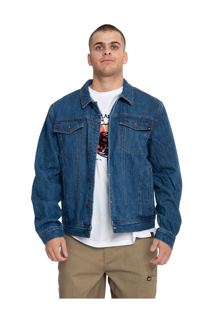 Chaqueta Hombre Flannel Lined Denim Gris CAT