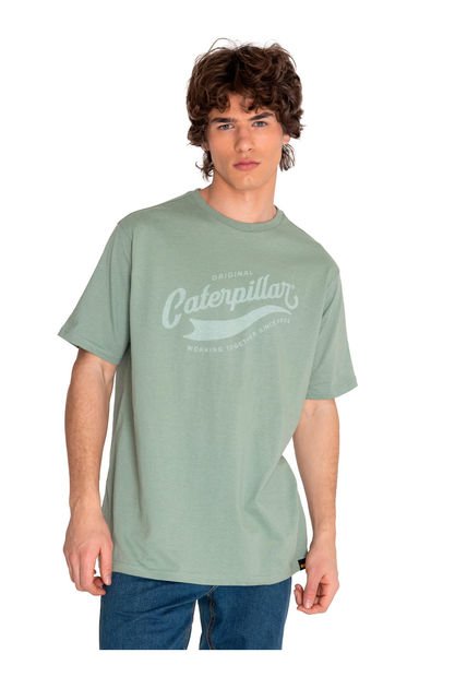 Polera Manga Corta Hombre Hs Tradition Graph2 Verde CAT