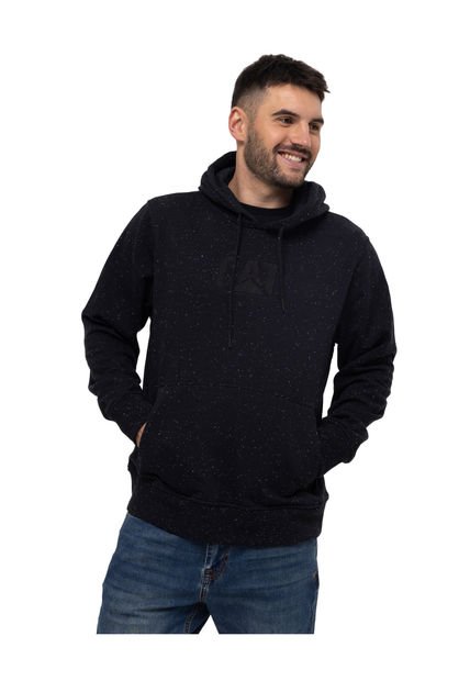 Polerón Unisex Fleece Cat Logo Pullover Negro CAT